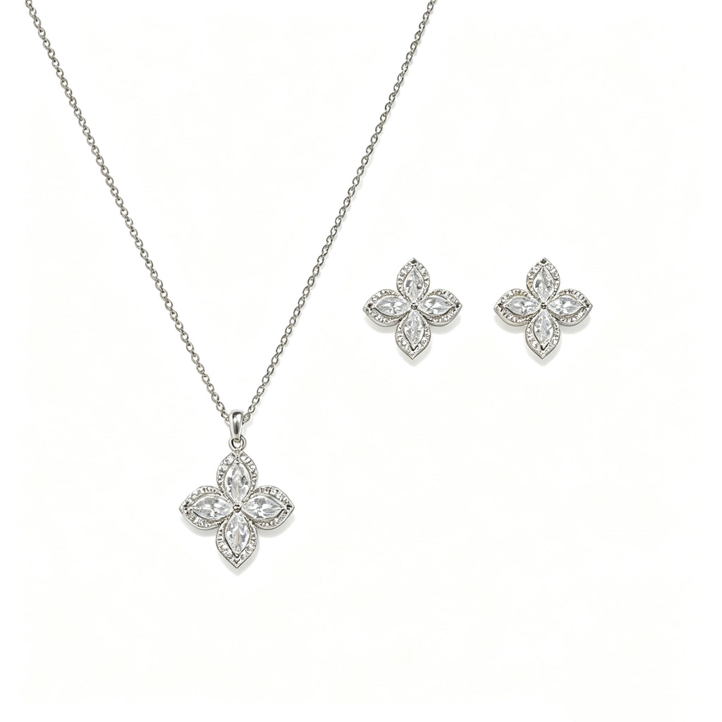 Full Diamond Lucky Four-Leaf Clover Set