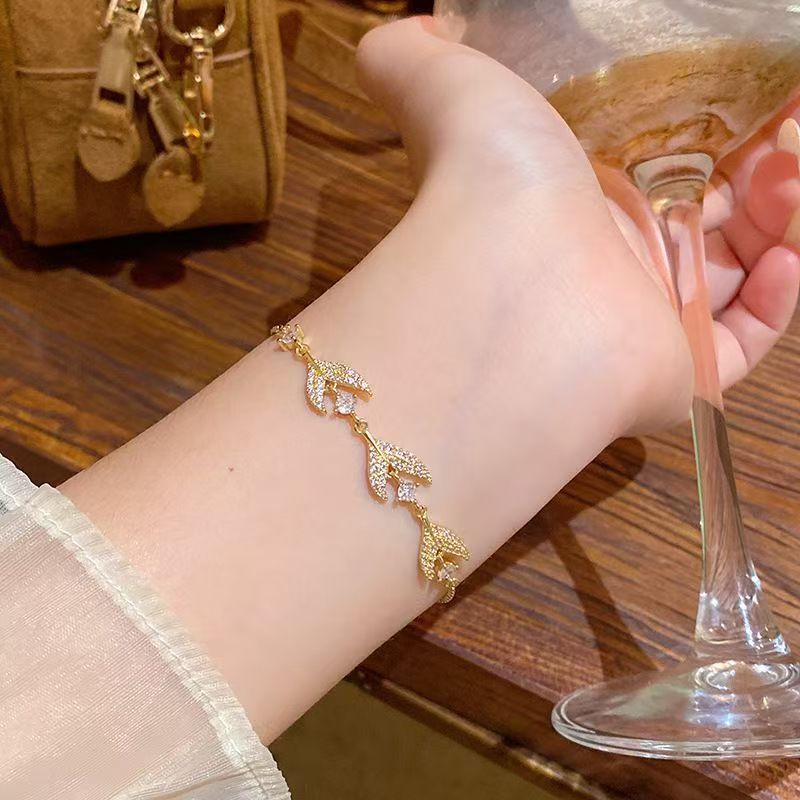 Zircon stainless steel delicate bracelet