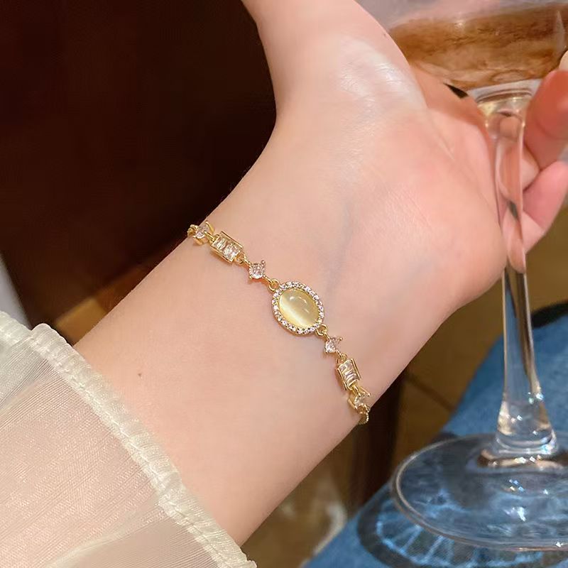 Zircon stainless steel delicate bracelet
