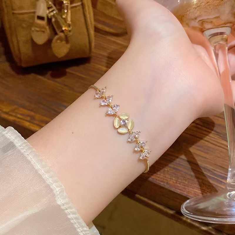 Zircon stainless steel delicate bracelet