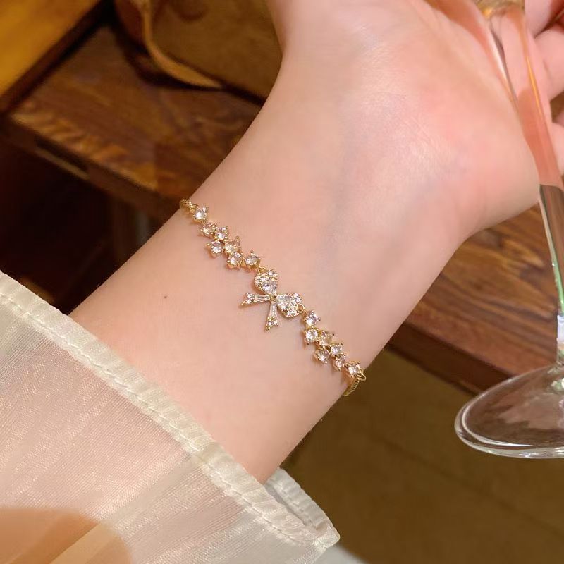 Zircon stainless steel delicate bracelet