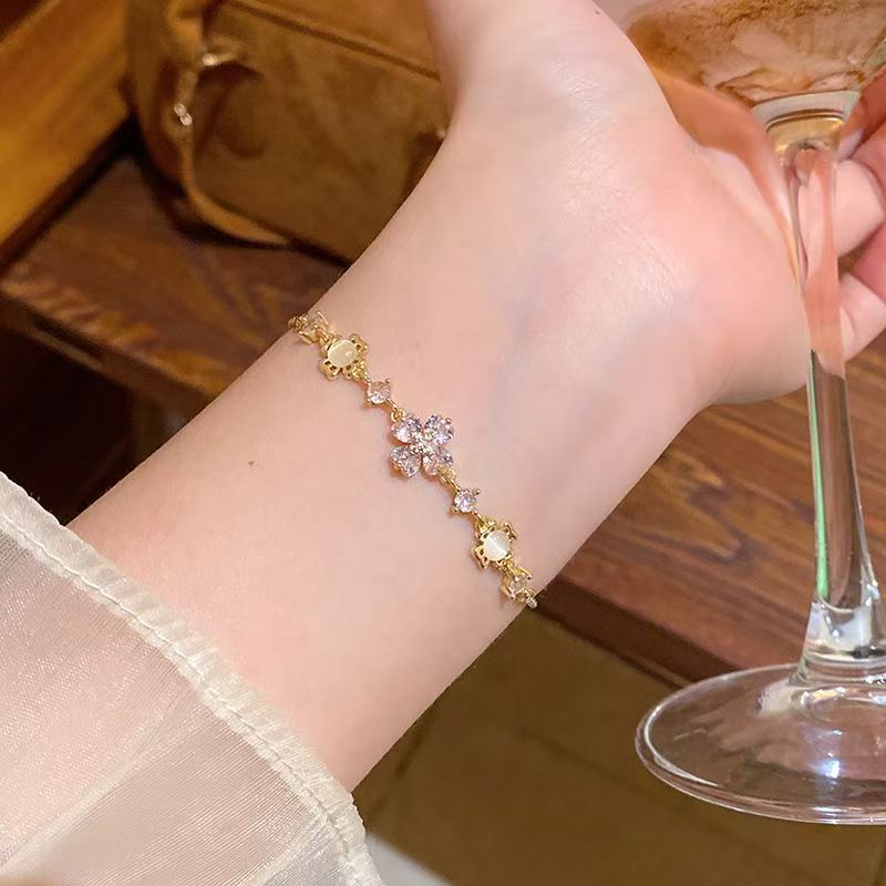 Zircon stainless steel delicate bracelet
