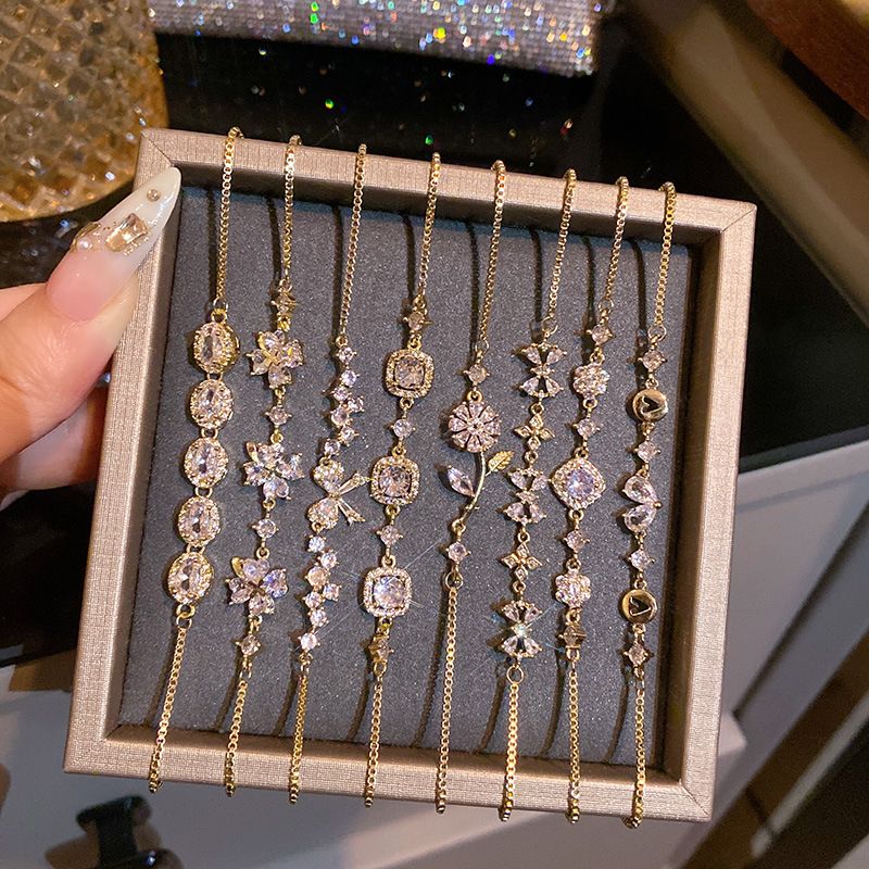 Zircon stainless steel delicate bracelet