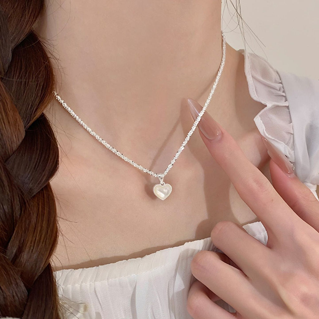 Double-sided red heart necklace