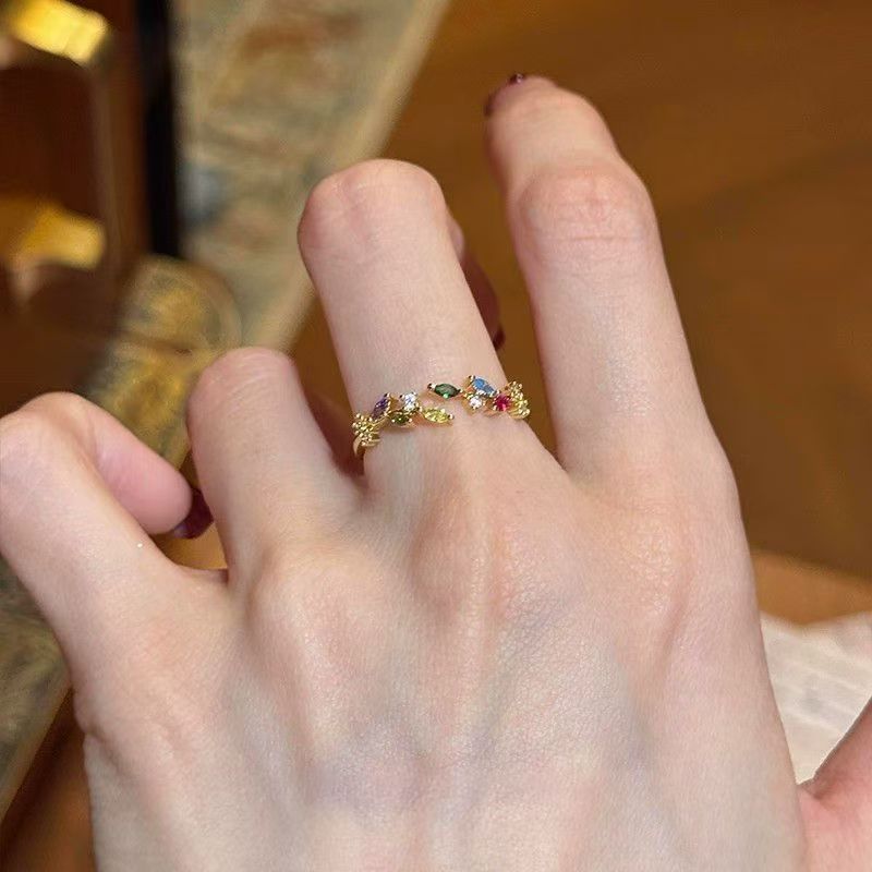 Wheat Ear Zircon Ring