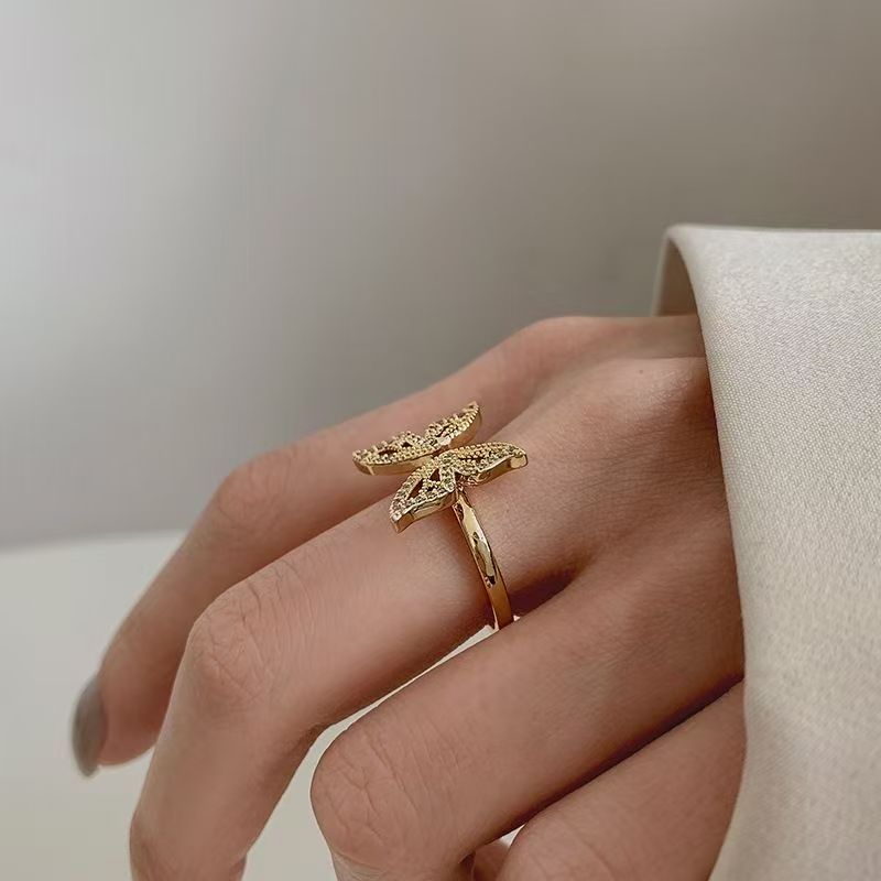 Open butterfly ring