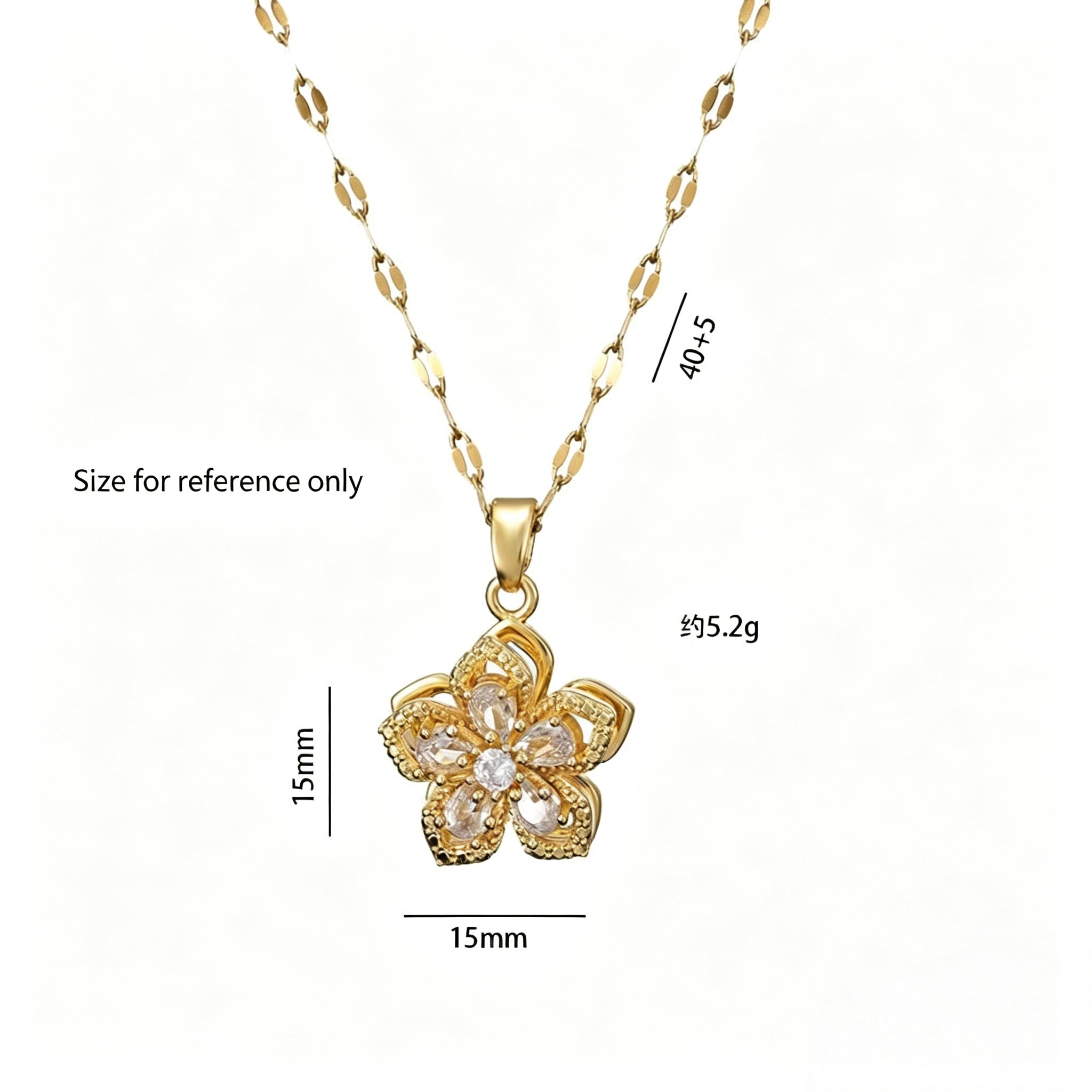 Rotatable Four-Leaf Clover Necklace