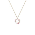 Rose Gold Floral and Butterfly Wreath Necklace