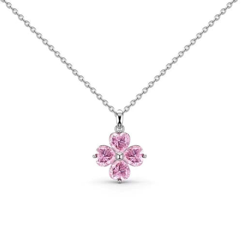 Cherry Blossom Four-Leaf Clover Full Diamond Set