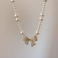 Butterfly Pearl Clavicle Necklace