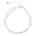 Silver Double-Strand Pearl Bracelet