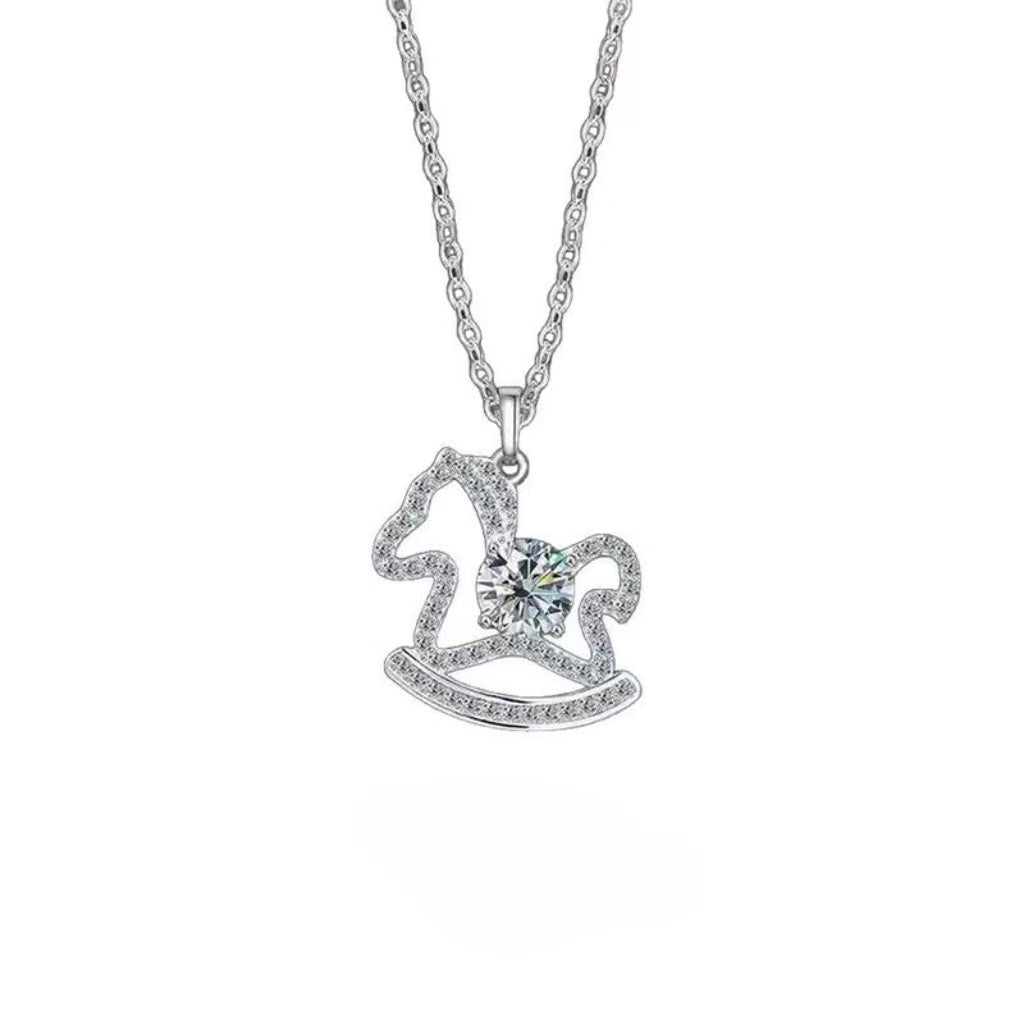 Rocking Horse Necklace with Diamonds