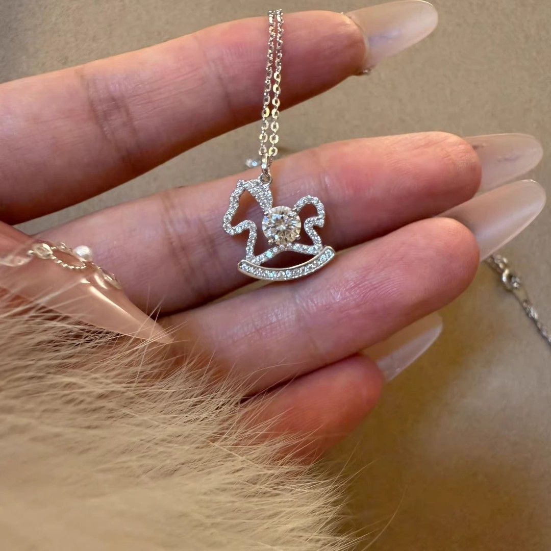 Rocking Horse Necklace with Diamonds