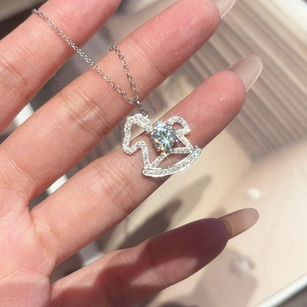 Rocking Horse Necklace with Diamonds
