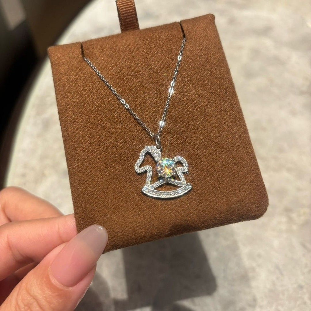Rocking Horse Necklace with Diamonds