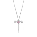 Angel Wings Heart-Shaped Diamond Necklace