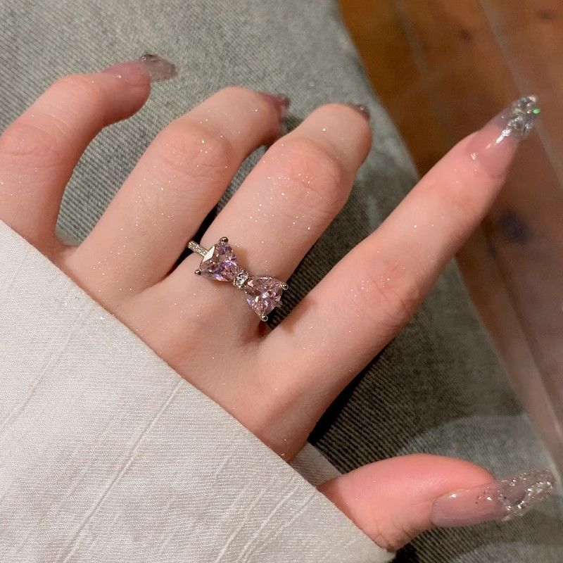 Pink Diamond Bow Ring