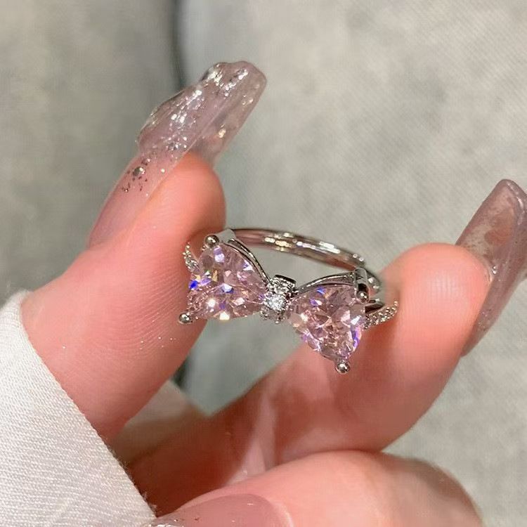 Pink Diamond Bow Ring