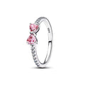 Pink Diamond Heart Bow Set