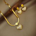 Heart-Shaped Snake Bone Chain Set