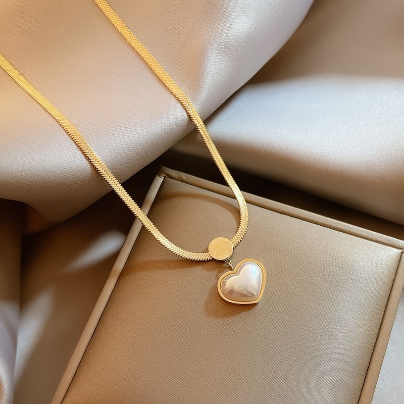 Heart-Shaped Snake Bone Chain Set