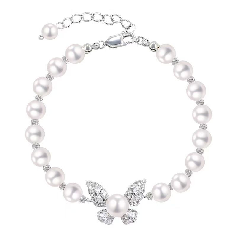 Rhinestone Butterfly Bracelet