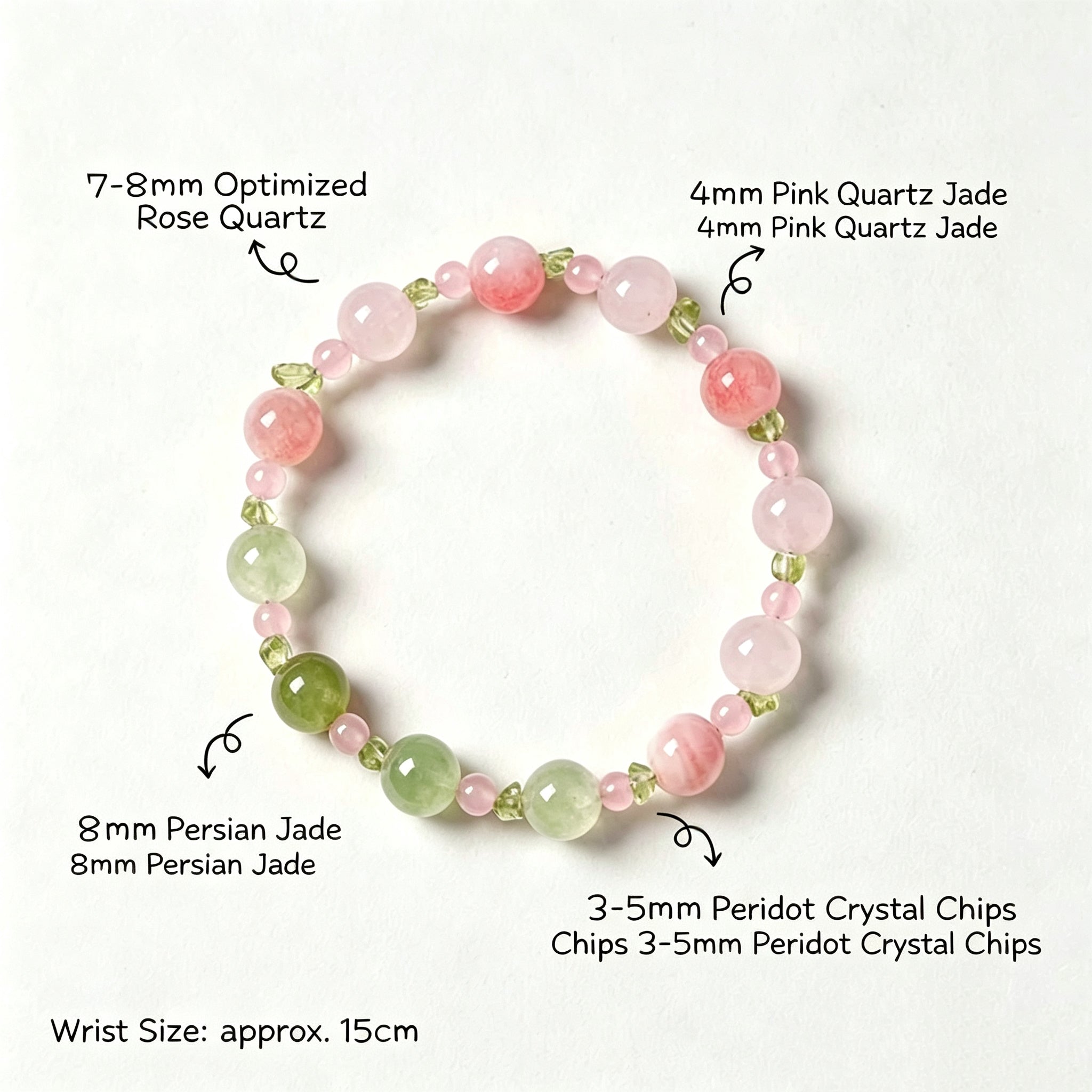 Peach-Pink Jade Bracelet