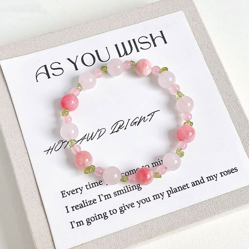 Peach-Pink Jade Bracelet