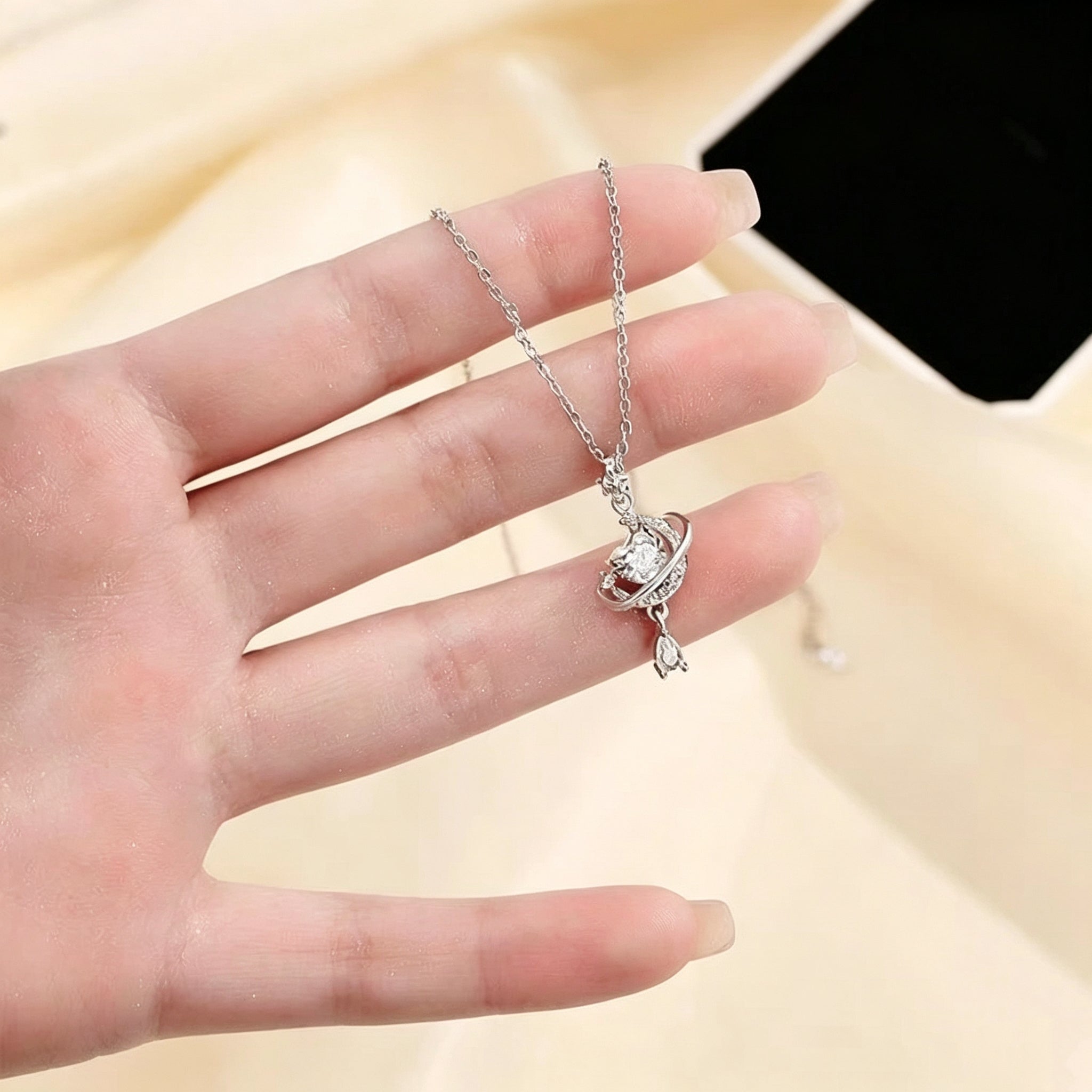 S925 Silver Heart-Shaped Lock