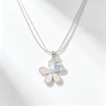 Colorful Floral Rhinestone Necklace