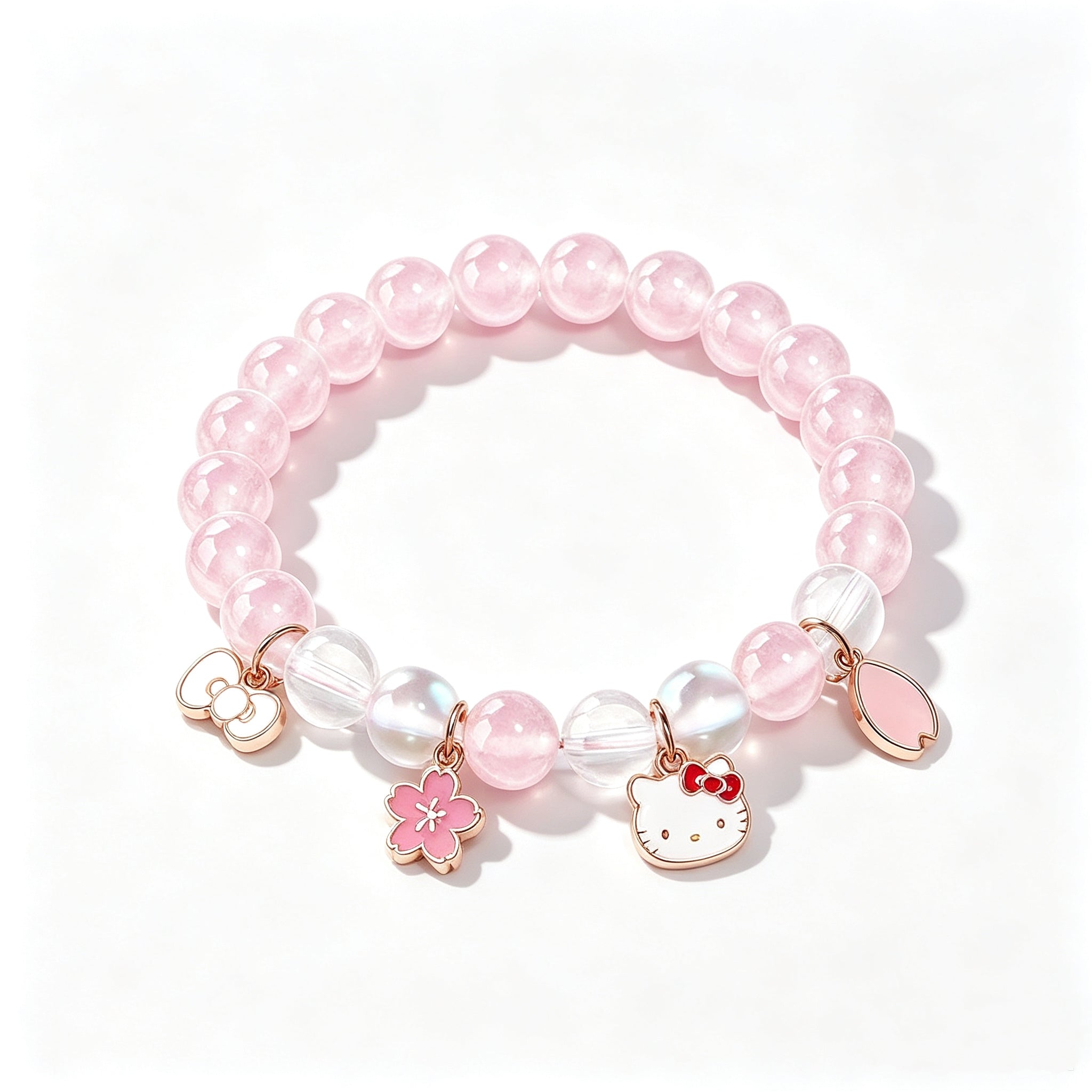 Hello Kitty Rose Quartz &amp; Cherry Blossom Bracelet