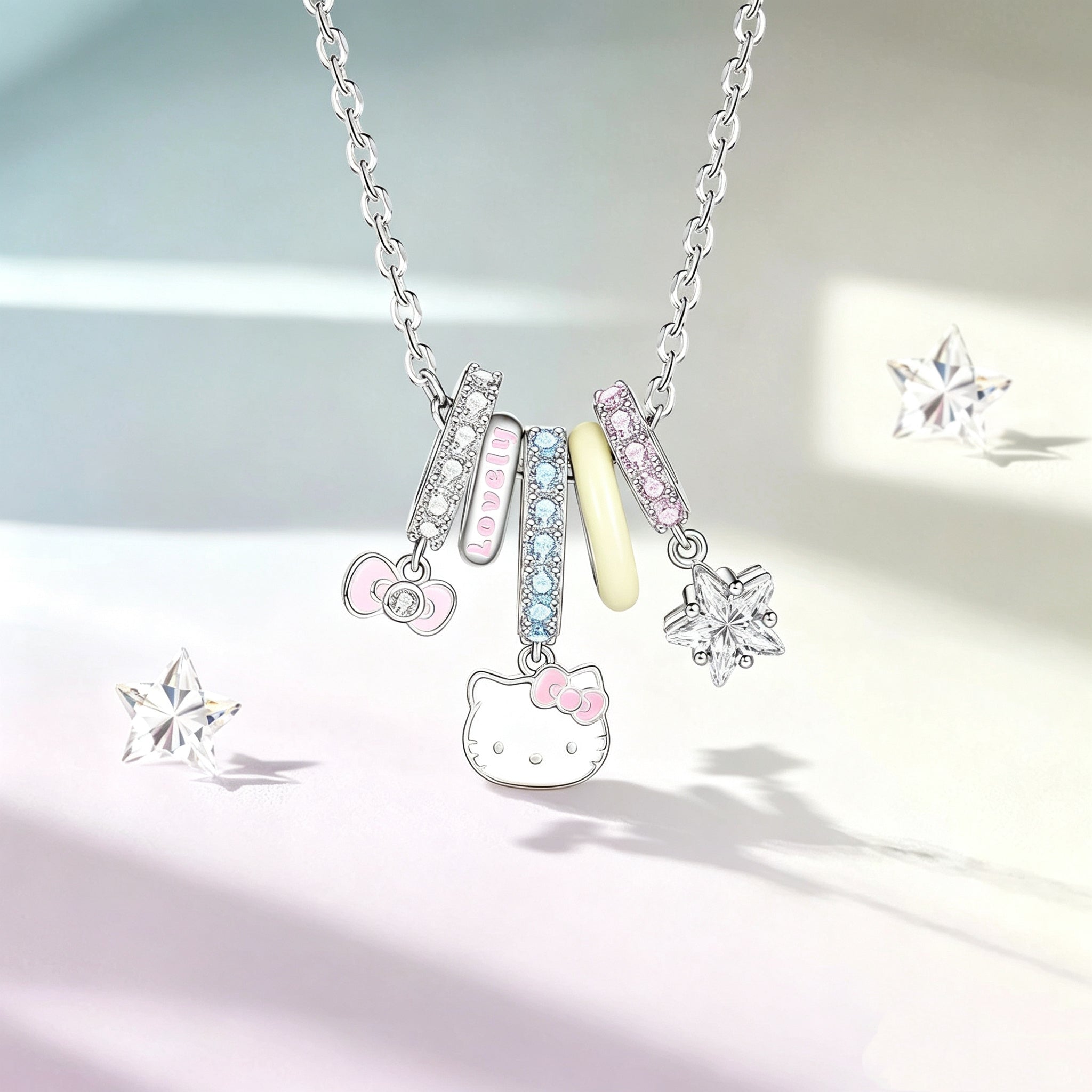 Hello Kitty "Dopamine" Style Hoop Necklace