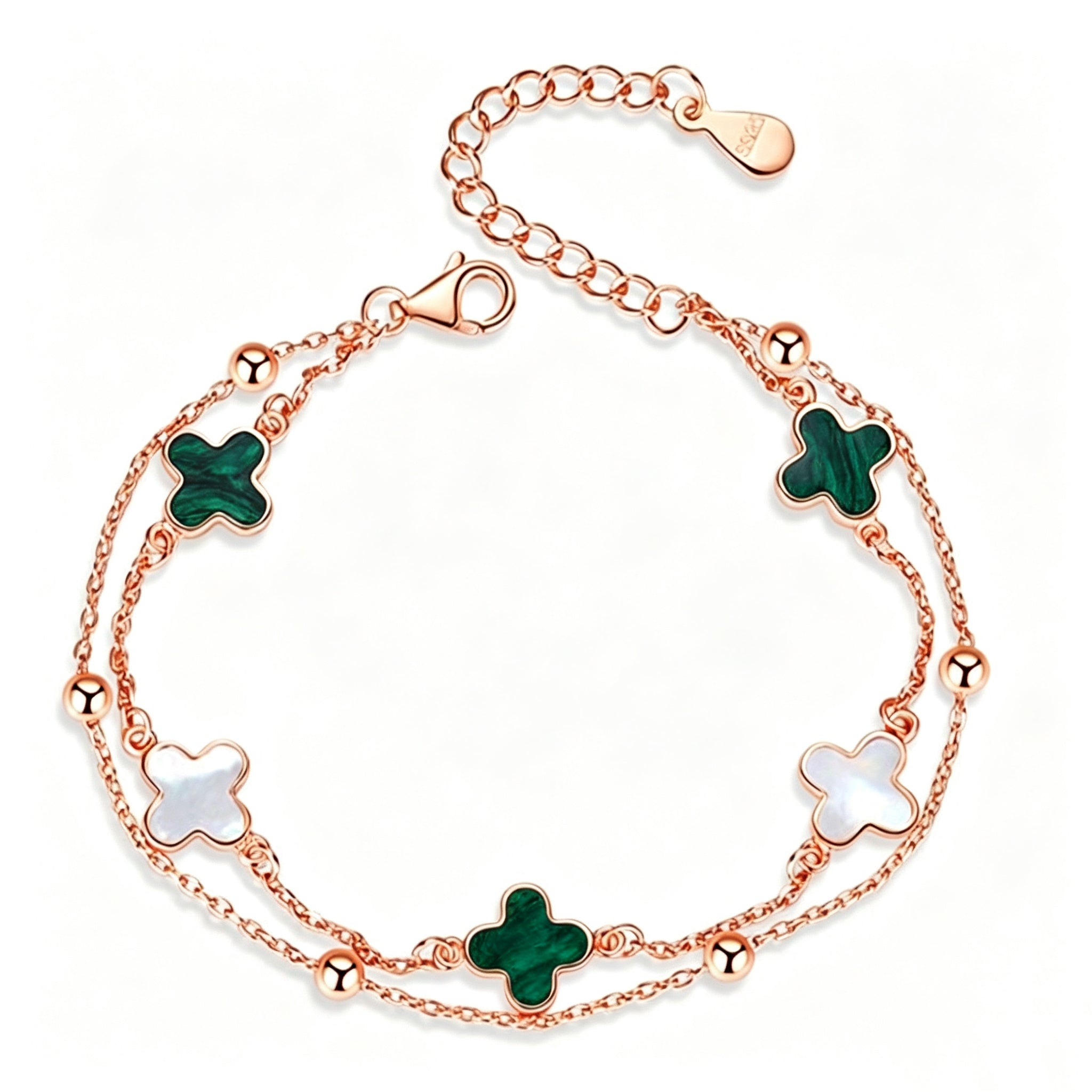 Rose Gold Double-Sided Four-Leaf Clover Set