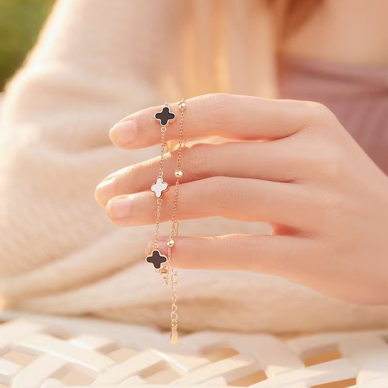 Rose Gold Double-Sided Four-Leaf Clover Set