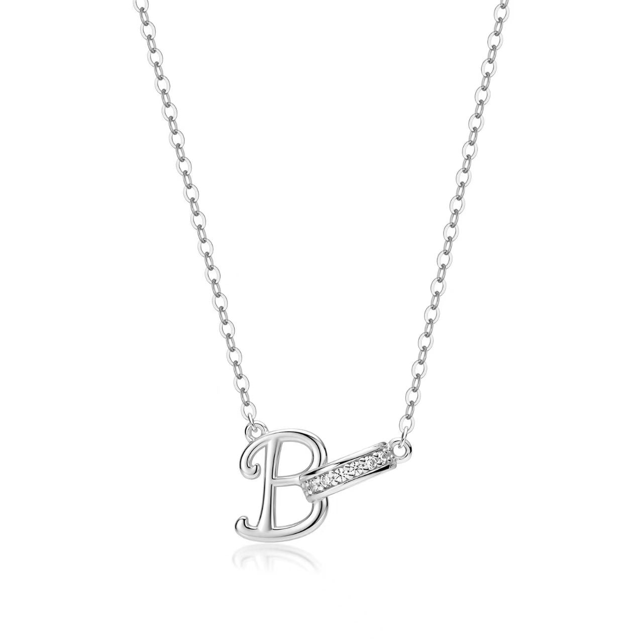 Customizable Rhinestone Initial Necklace