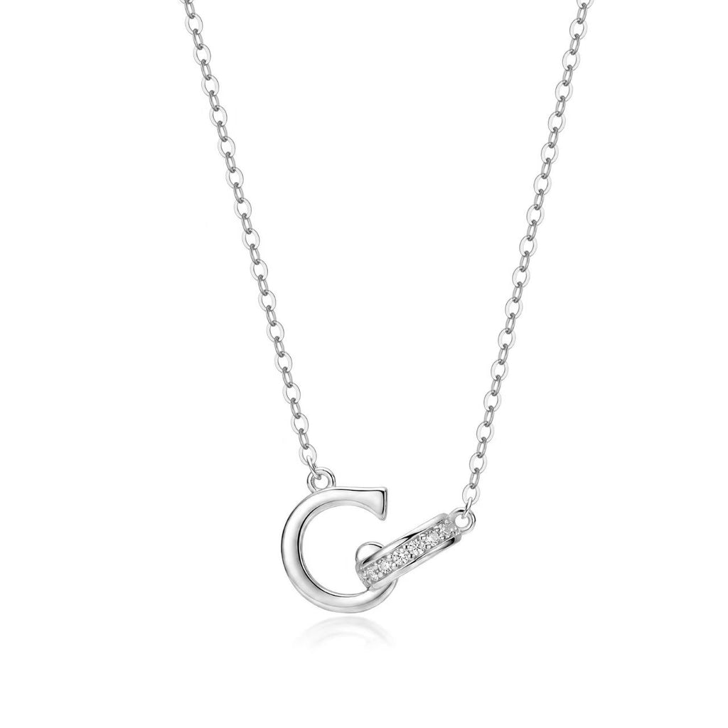 Customizable Rhinestone Initial Necklace