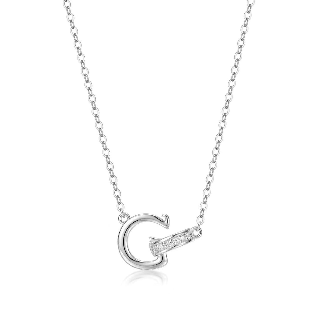 Customizable Rhinestone Initial Necklace