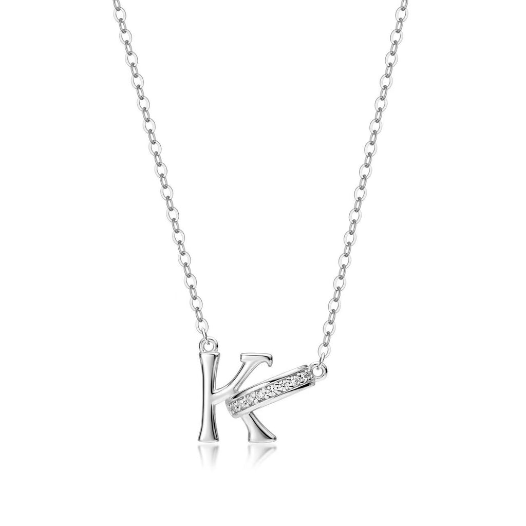 Customizable Rhinestone Initial Necklace