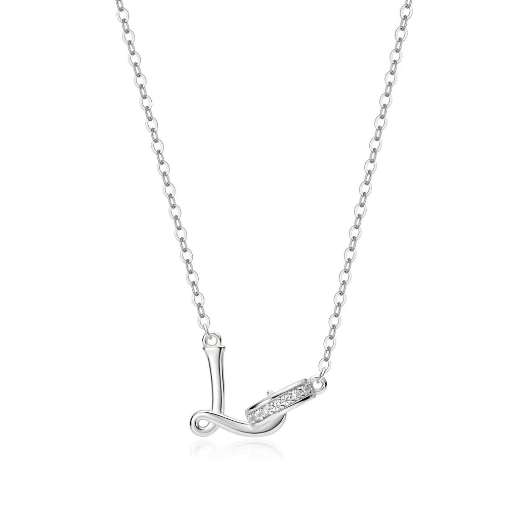 Customizable Rhinestone Initial Necklace