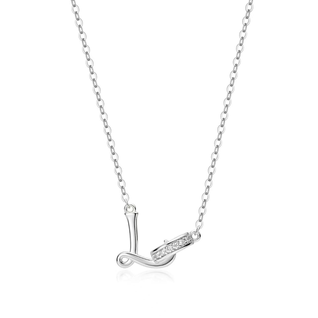 Customizable Rhinestone Initial Necklace