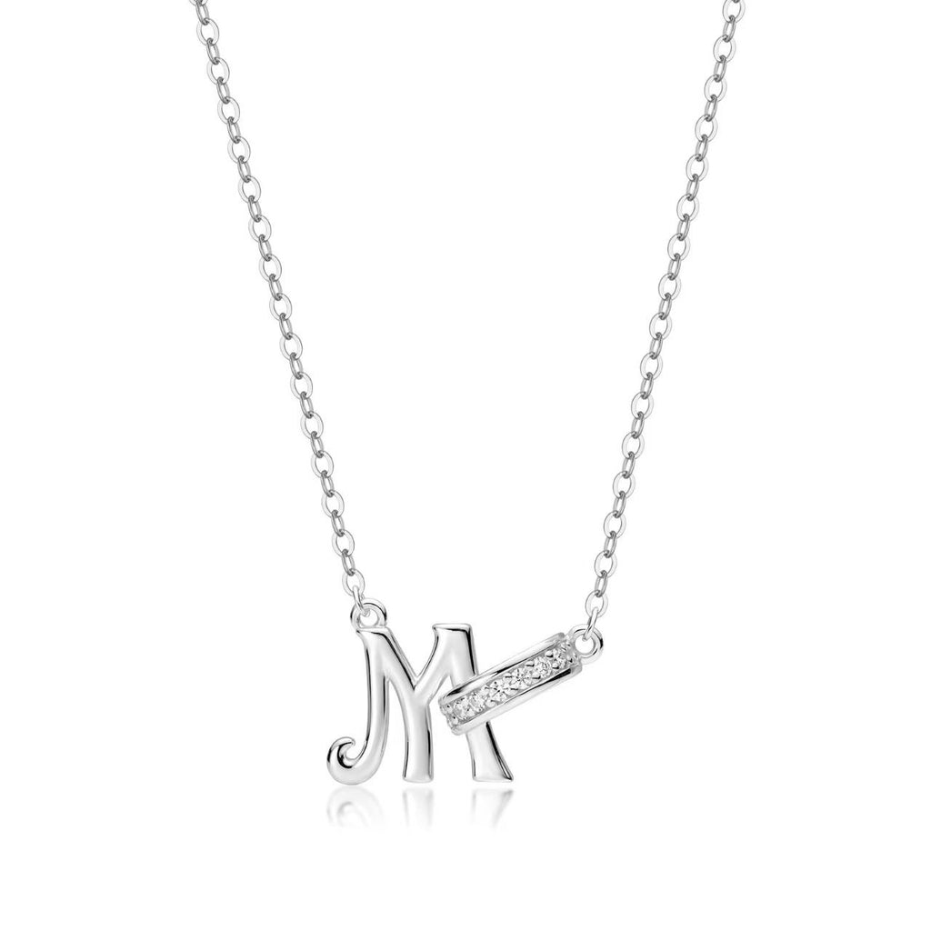 Customizable Rhinestone Initial Necklace