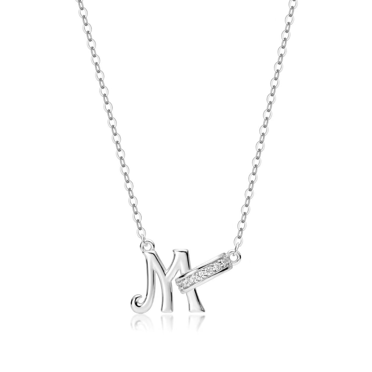 Customizable Rhinestone Initial Necklace