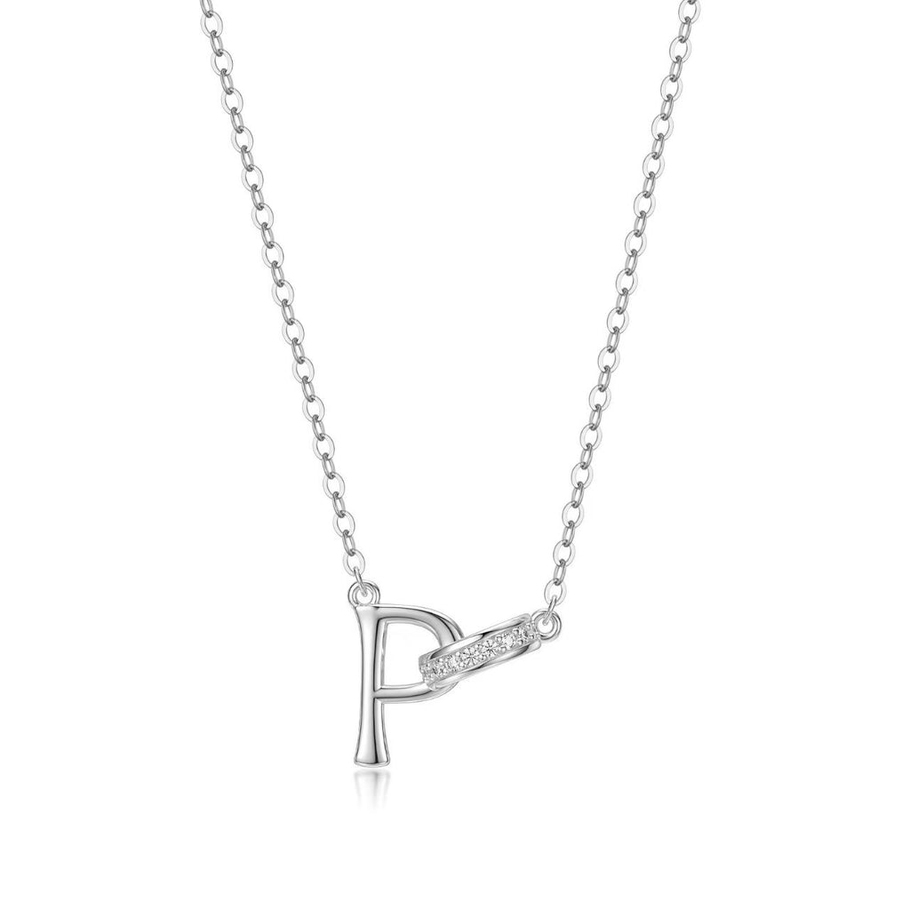 Customizable Rhinestone Initial Necklace