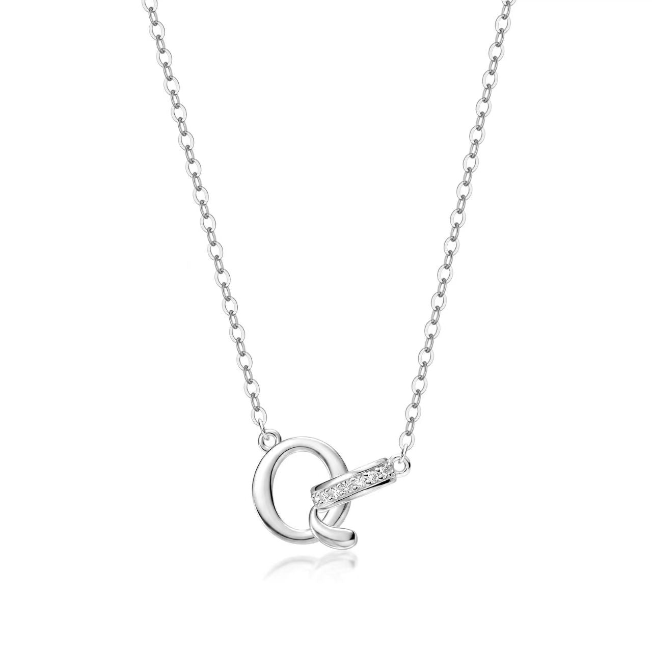 Customizable Rhinestone Initial Necklace