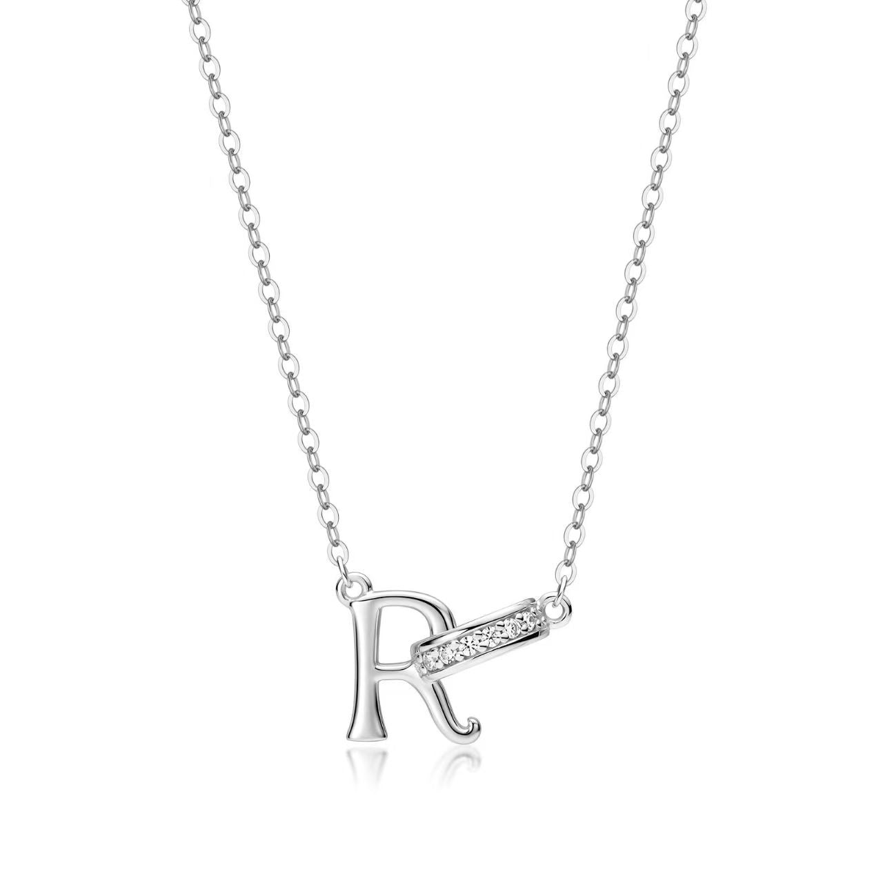 Customizable Rhinestone Initial Necklace
