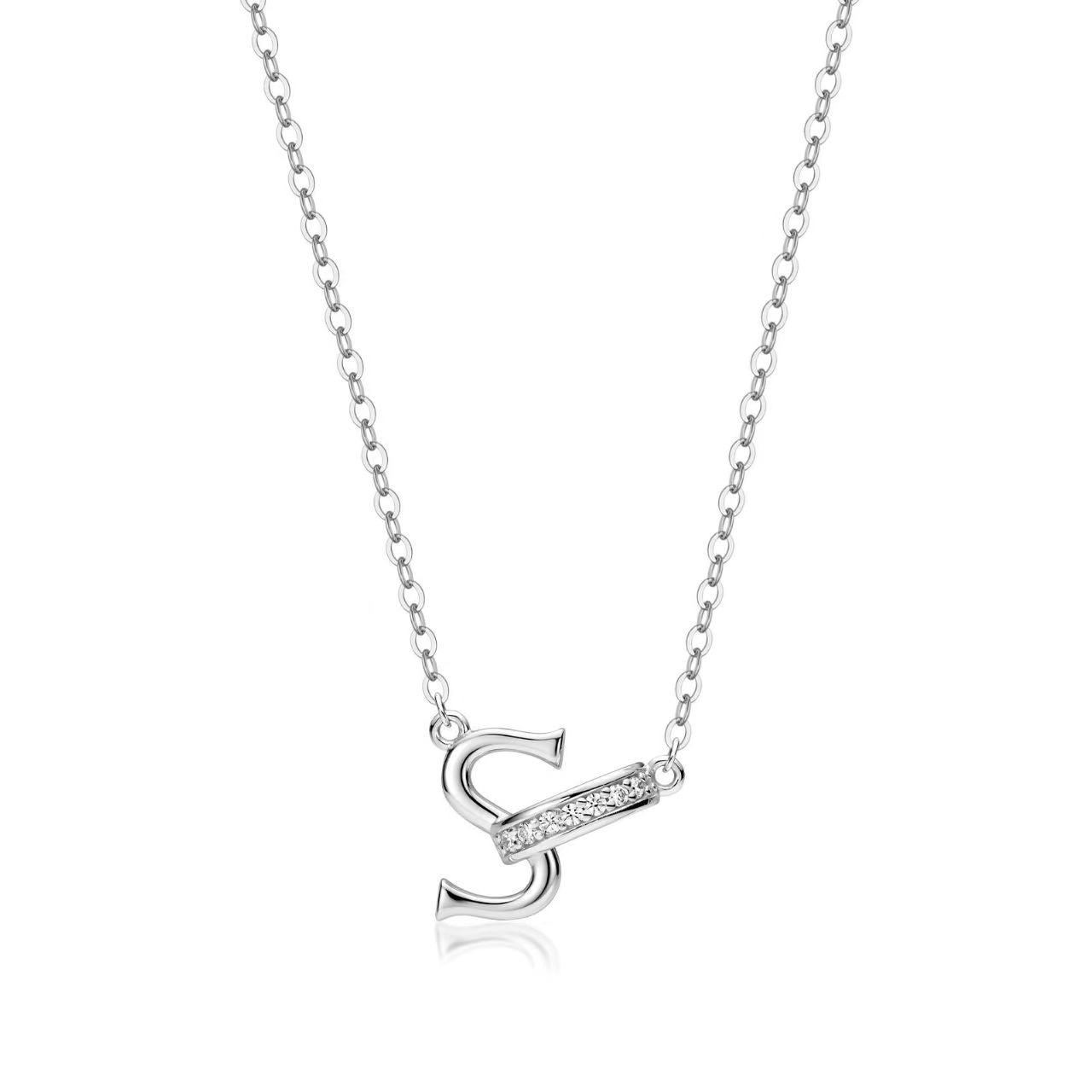 Customizable Rhinestone Initial Necklace