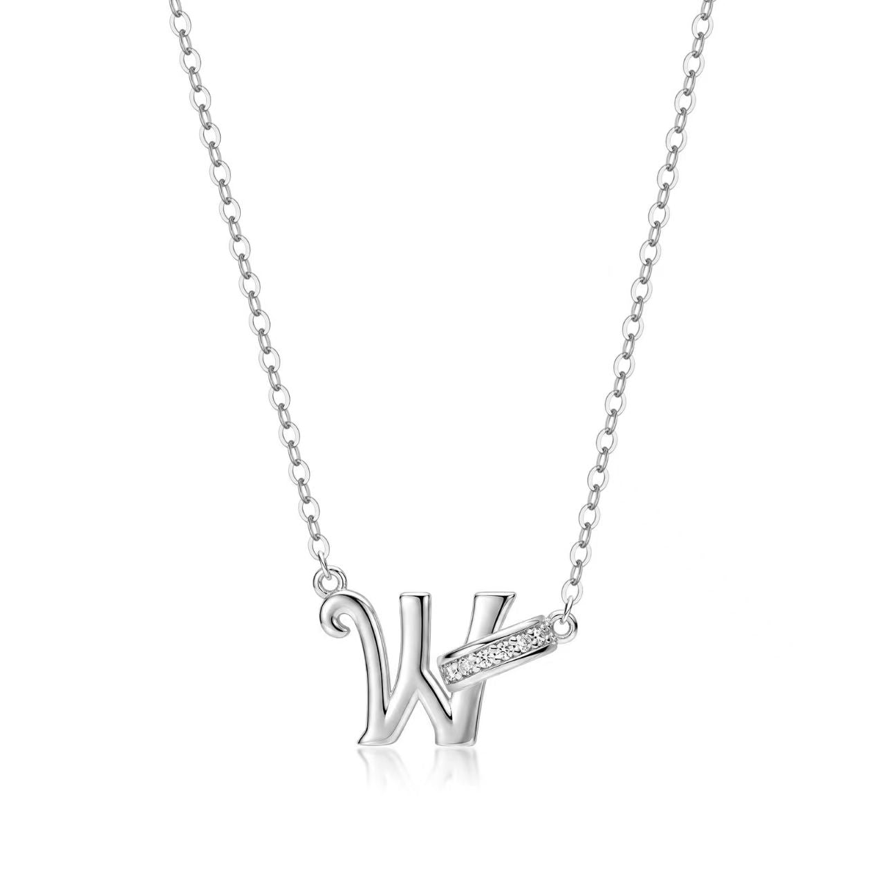 Customizable Rhinestone Initial Necklace