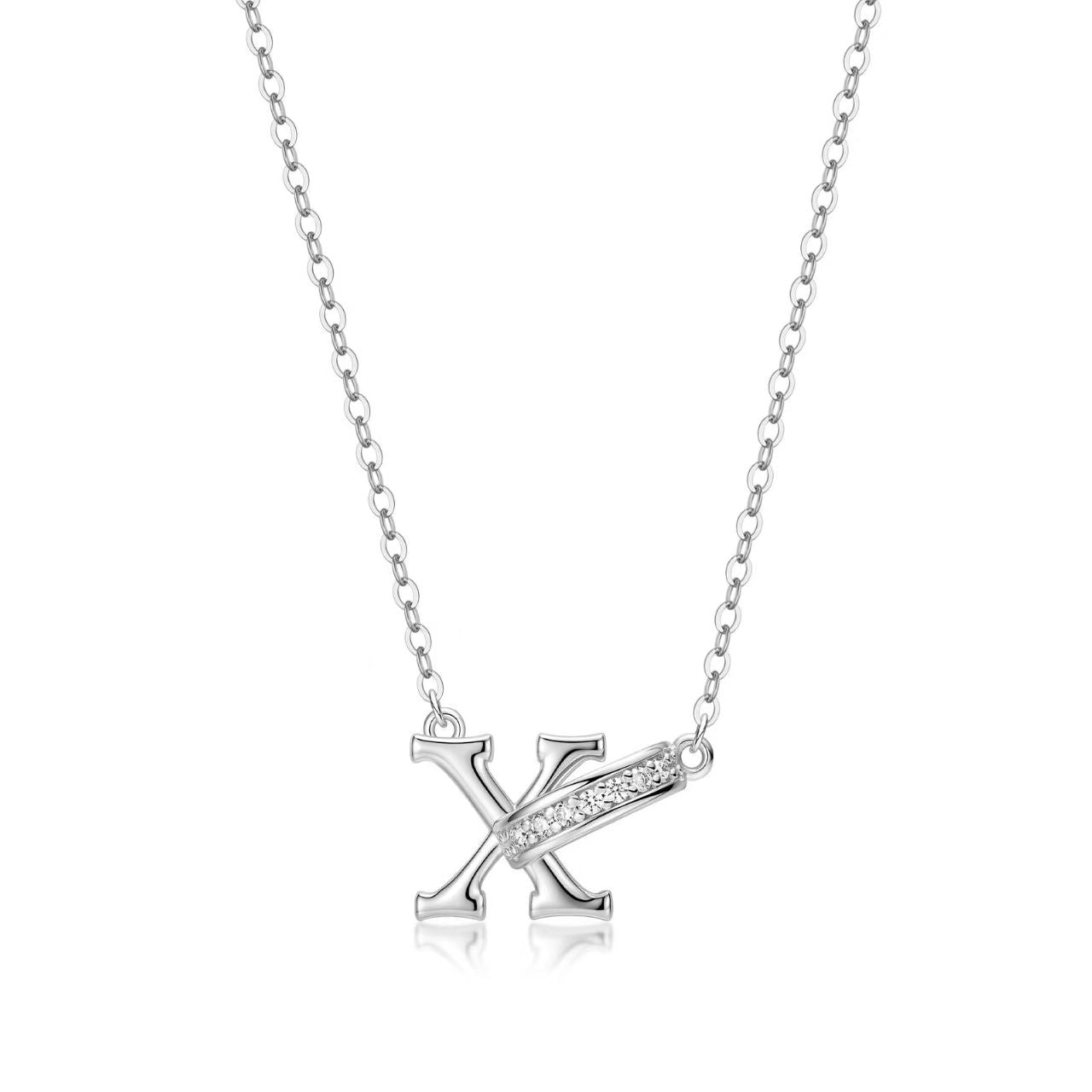 Customizable Rhinestone Initial Necklace
