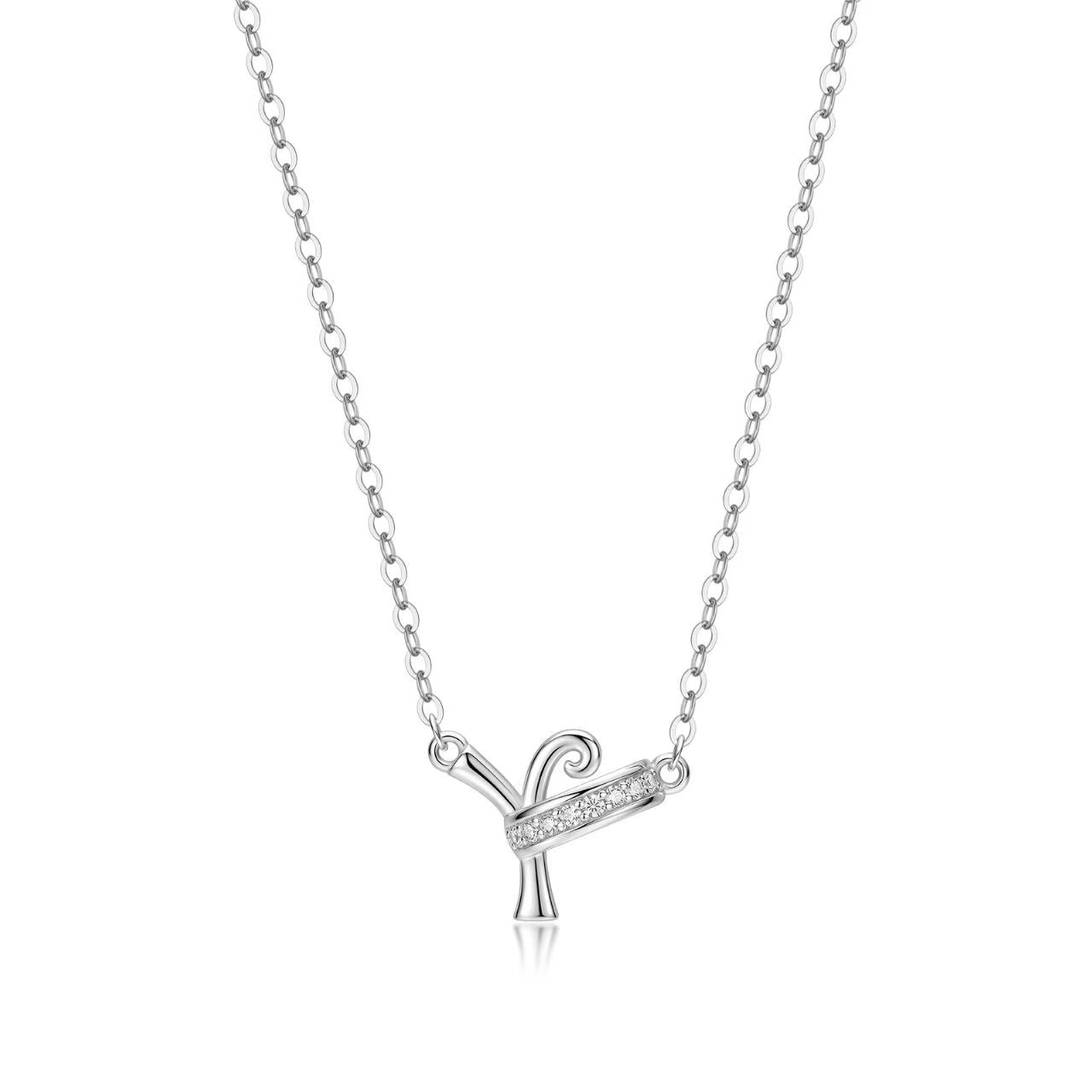 Customizable Rhinestone Initial Necklace