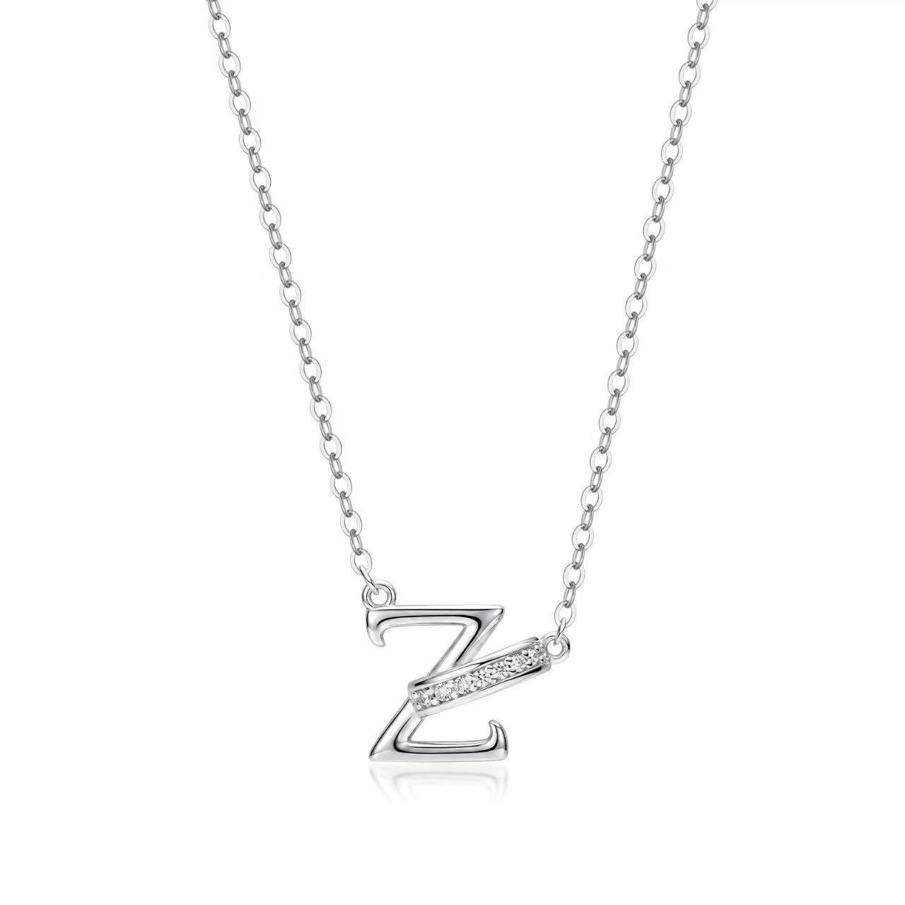 Customizable Rhinestone Initial Necklace